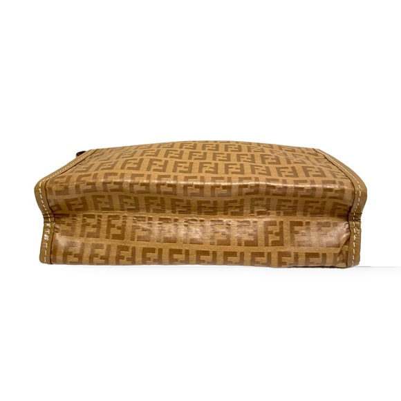 FENDI Vintage Zucchino FF Logo Monogram Coated Canvas Clutch - Picture 14 of 15